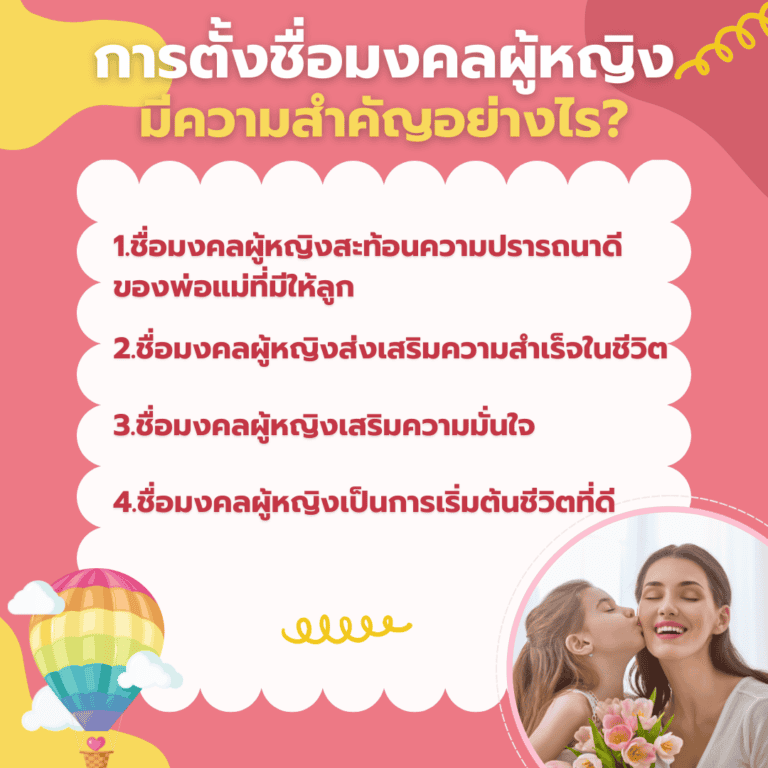 ความสำคัญตั้งชื่อมงคลผู้หญิง