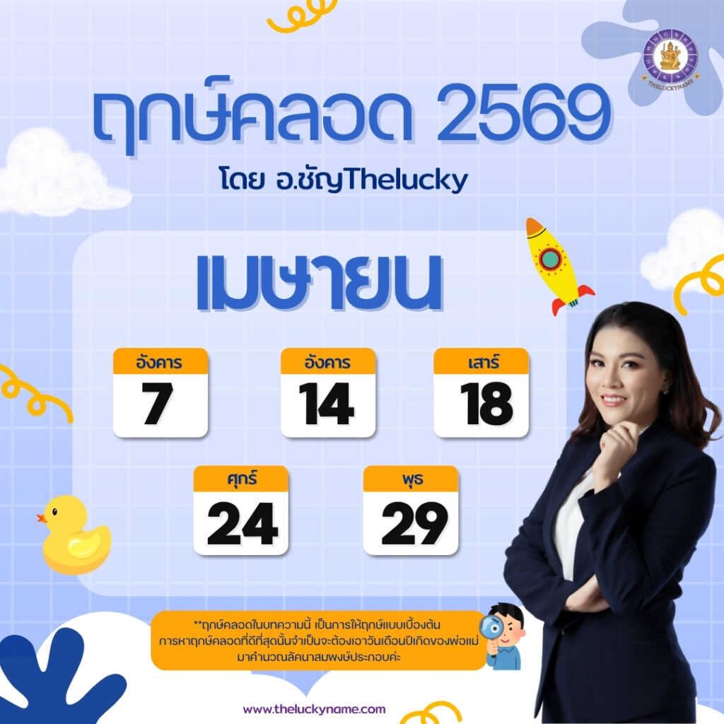 ฤกษ์คลอดเดือนเมษายน 2569